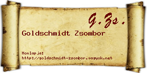 Goldschmidt Zsombor névjegykártya